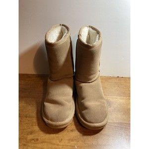 Zodiac Boots Womens 10 M Mendes Shearling Winter Brown Leather Faux Fur Pull On